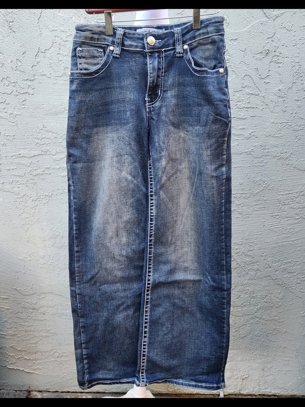 Telepatía Skull Wing Embroidered Bling Bootcut Jeans Medium Wash Size 9 Y2K